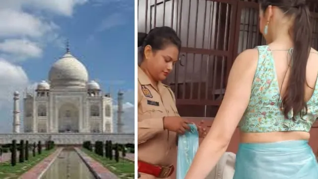 தாஜ்மஹாலில் அவிழ்ந்த அர்ஜென்டினா பெண்ணின் சேலை… ஓடிவந்து மானம் காத்த உ.பி. பெண் போலீஸ்! இணையத்தைக் கொள்ளையடிக்கும் உன்னதத் தருணம்..!!