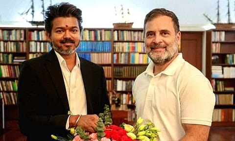 “பிரதமர் வேட்பாளர் யார்”…? விஜய்  Vs ராகுல் காந்தி… தேசிய அரசியலை பேசி காங்கிரசை சீண்டும் தவெக அமைச்சர்கள்… டென்ஷனாகும் சீனியர்ஸ்… இப்பவே இது தேவையா..? வெடிக்கும் மோதல்..!