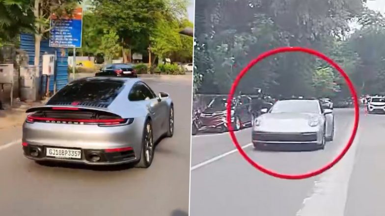 300 km வேகத்தில் பறந்த கார்…! விமானி செய்த விபரீதம்… நடு ரோட்டில் ஜெட் வேகத்தில் பறந்த போர்ஷே சொகுசு வாகனம்… பொதுமக்களை அலறவிட்ட வீடியோ… இருந்தாலும் ரொம்ப ஓவர் பா.!