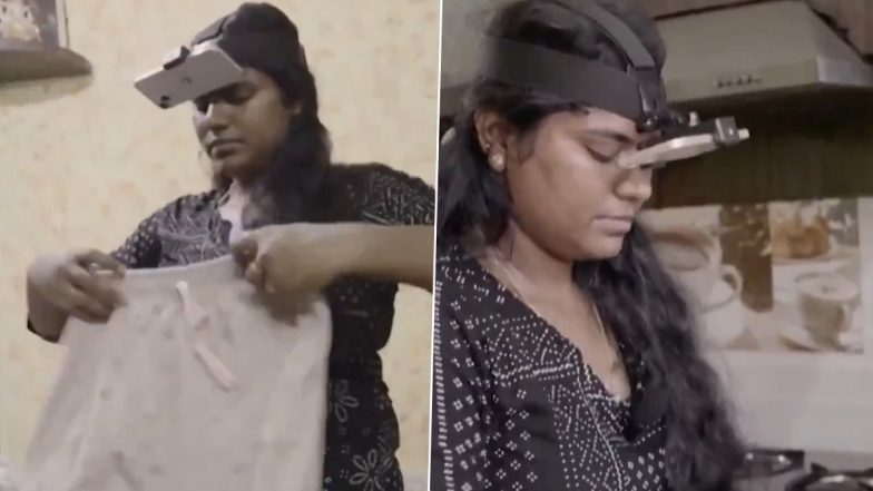 தலையில் செல்போனை கட்டிக்கிட்டு வீட்டு வேலை.. இதுக்காக ரூ.250 சம்பளம்! சமையல், துணி மடிப்பு, சுத்தம்.. வீட்டிலேயே ரோபோக்களுக்கு பயிற்சி கொடுக்கும் பெண்…!!!