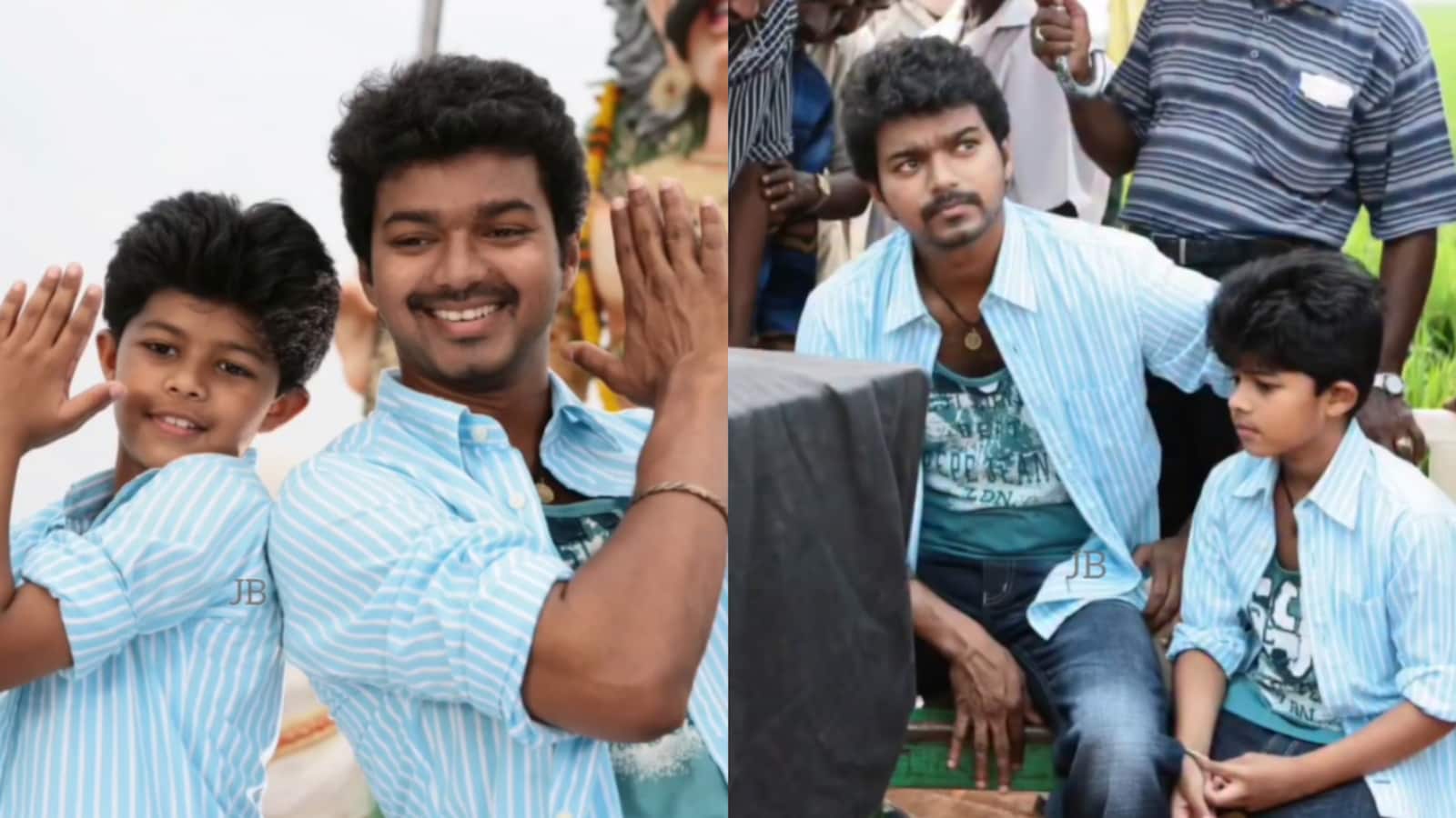 “அப்பாவை ஓடிப் போய் கட்டிப்பிடிச்சேன்…. கூட்டத்தைப் பார்த்து பயந்துட்டேன்‌‌….!”  ஷூட்டிங் ஸ்பாட் சுவாரஸ்யம் பகிர்ந்த விஜய் மகன்…. வைரலாகும் பேட்டி….!!!