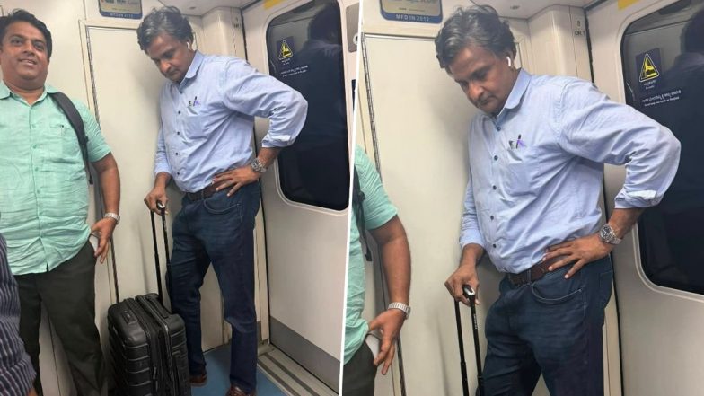 இந்திய அணியின் ஜாம்பவானா இவர்..? மெட்ரோ ரயிலில் எளிமையாக பயணம் செய்த இந்திய முன்னாள் கிரிக்கெட் வீரர்… ரசிகர்களை வியக்க வைத்த வைரல் வீடியோ… குவியும் பாராட்டு..!