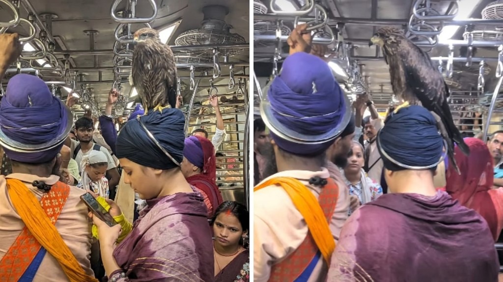 ஓடும் ரயிலில் ஆச்சரியம்..! “திடீரென பறந்து வந்து சீக்கிய பெண்ணின் தலைப்பாகையில் அமர்ந்த பருந்து”… அட உண்மைதாங்க… சுதந்திர தினத்தில் நடந்த வினோதம்.. வீடியோ வைரல்..!