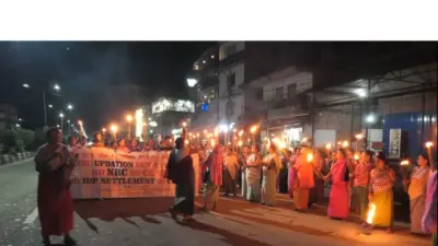 “மீண்டும் பரபரப்பு! மணிப்பூரில் வெடித்த மாபெரும் போராட்டம்…. NRC-ஐ புதுப்பிக்கும் வரை மக்கள் தொகைக் கணக்கெடுப்பு நடத்தக் கூடாது…. மத்திய அரசுக்கு வைத்த அதிரடி செக்….!!