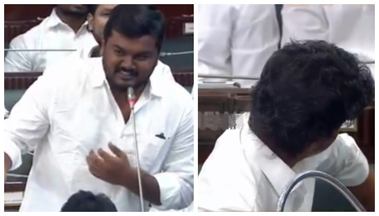 எனக்கு காதல் தோல்வி..! ID கார்டு எடுத்துக்காட்டினாலும் எம்எல்ஏ-ன்னு நம்ப மாட்றாங்க.. முதலமைச்சர் விஜய்யையே திரும்பி திரும்பி பார்க்க வைத்த தவெக எம்எல்ஏ… என்ன நடந்தது..? வீடியோ வைரல்.!