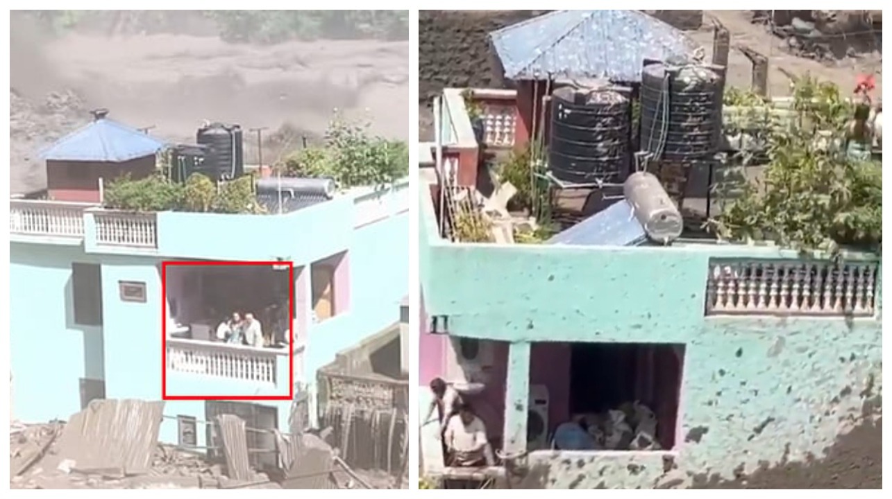 “சீறி பாய்ந்து வந்த வெள்ளம”… பெருக்கெடுத்து ஓடிய தண்ணீரிலும் அசையாமல் நின்ற ஒத்த வீடு… மொட்டை மாடியில் நின்று உயிர் பயத்தில் கதறிய குடும்பத்தினர்… திக் திக் வீடியோ…!