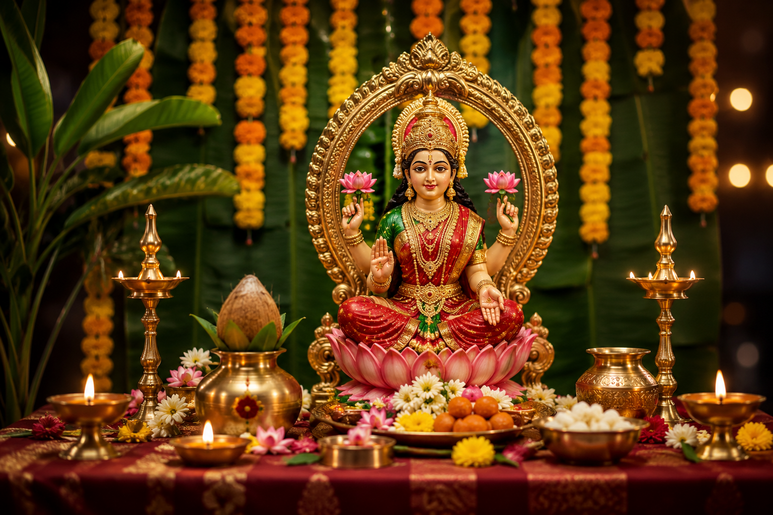 மகாலட்சுமியின் அருள் கிடைத்தால் வாழ்க்கையே மாறுமா….? செல்வம், சுபீட்சம் தரும் தாமரை தேவியின் மகிமை….! வரலட்சுமி விரதத்தில் தெரிந்துகொள்ள வேண்டிய ரகசியங்கள்…!