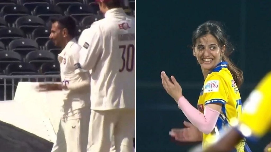 உலக கிரிக்கெட் அரங்கத்தில் ஒரே நாளில் ட்ரெண்டான 6-7 கொண்டாட்டம்…! “சென்சேஷனல் நாயகியின் செலிப்ரேஷனை காப்பி அடித்த சாஹல்”.. இது ஜென் ஸி ஸ்டைல் பா… கலக்கல் வீடியோ…!!!