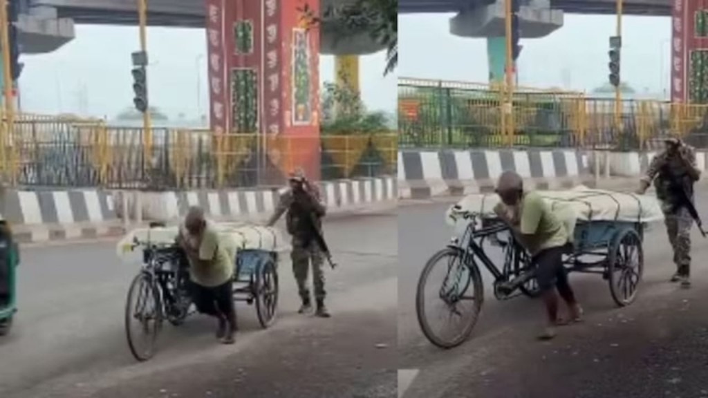 “வயசானாலும் நம்ம உழைச்சா தான் சோறு”… தள்ளாடும் வயதிலும் தள்ளுவண்டி இழுக்கும் முதியவர்… சுட்டெரிக்கும் வெயிலில் நடந்த துயரம்… சட்டுனு ஓடிவந்து பின்னால் இருந்து ஒற்றை கையை வைத்த CRPF வீரர்.. கண்கலங்க வைக்கும் காணொளி.!