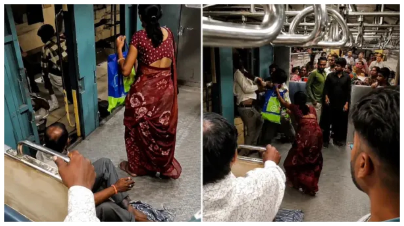 “ஐயோ.. ஓடுற ரயிலுக்கு அடியில விழுந்துட்டானுங்களே!”.. ரயில் பெட்டிக்குள் நடந்த பயங்கர சண்டை… உறைந்துபோன பயணிகள்…!!!