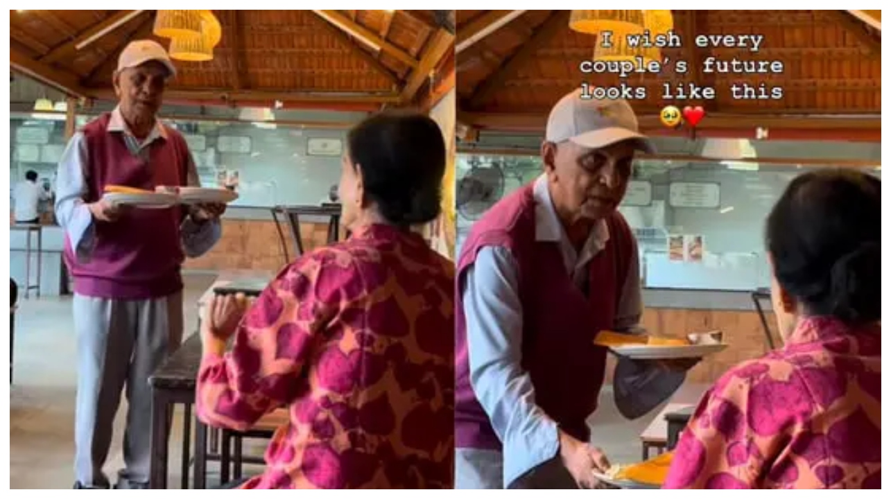 “வயசு ஆனாலும் இந்த பாசமும் அக்கறையும் கொஞ்சம் கூட குறையலையேப்பா!”.. இதயத்தை வருடும் தம்பதியின் அன்பு.. வைரலாகும் வீடியோ…!!!