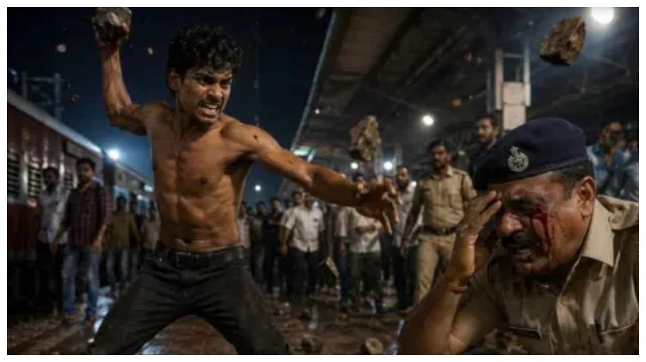 “காப்பாற்ற வந்த போலீஸ்காரர் மேலயே கல்லெடுத்து வீசுவியாடா?” – ரயில் நிலையத்தில் வாலிபரின் வெறிச்செயல்.. ஹெட் கான்ஸ்டபிளுக்குக் கண் முறிவு..!!!