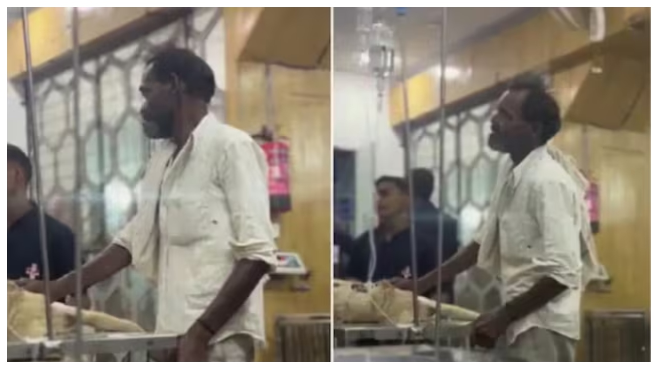 “இந்த வயசுலயும் மனசுல எவ்வளவு பெரிய கருணை இருந்தா இப்படிச் செய்வாரு பாஸ்..!” காயமடைந்த நாயை மருத்துவமனைக்குத் தூக்கிச் சென்ற பெரியவர்..!!!
