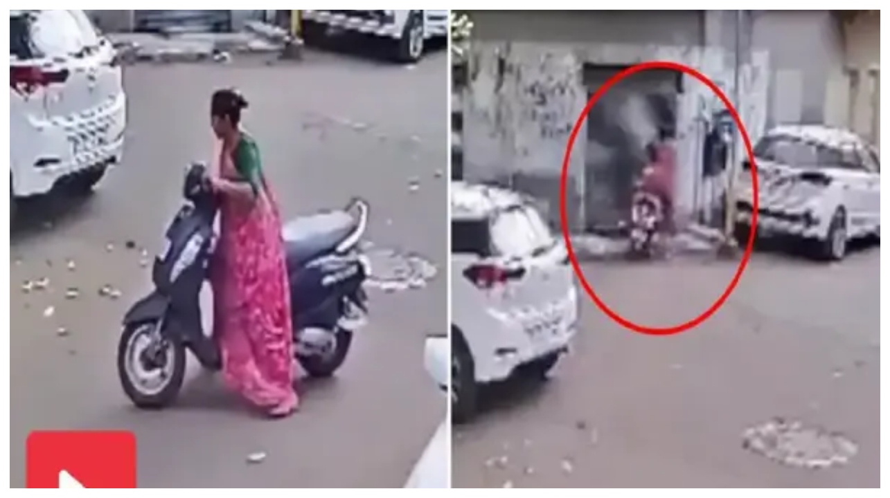 “பயத்துல கை கால் நடுங்குதே!”.. ஸ்கூட்டரைக் கட்டுப்படுத்த முடியாமல் திணறிய பெண்.. நொடிப்பொழுதில் நடந்த பயங்கரம்!.. வைரலாகும் காட்சிகள்..!!!