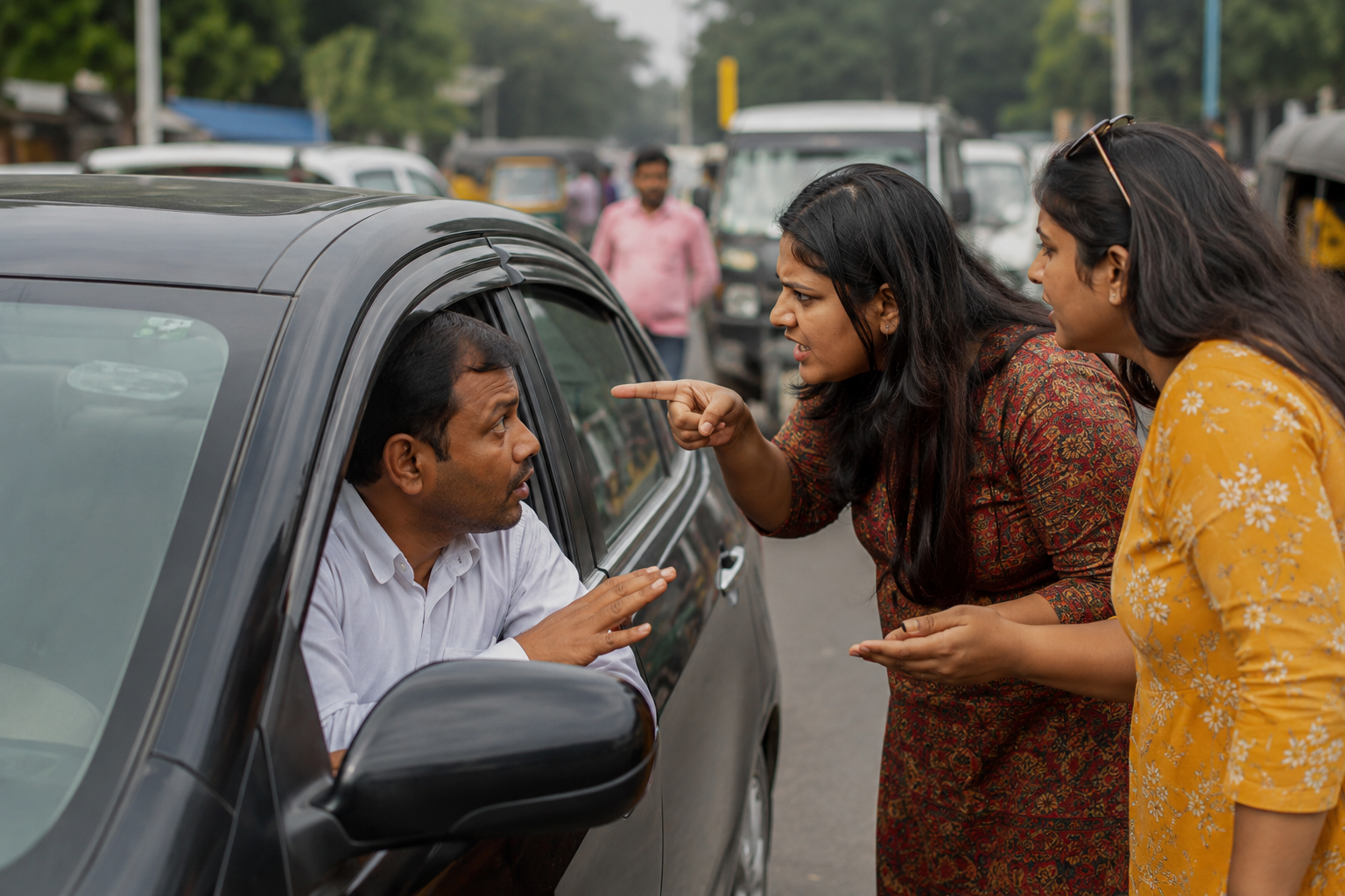 ரூ.10,000 பணம் வேணும்…! நீ மட்டும் தரல போயிட்டு ஜெயில்ல வச்சுருவேன்… டாக்ஸி டிரைவரை பகிரங்கமாக மிரட்டிய பெண்கள்… போலீஸ் ஸ்டேஷனுக்கு பறந்ததும் ஓட்டம்… அதிர்ச்சி வீடியோ..!