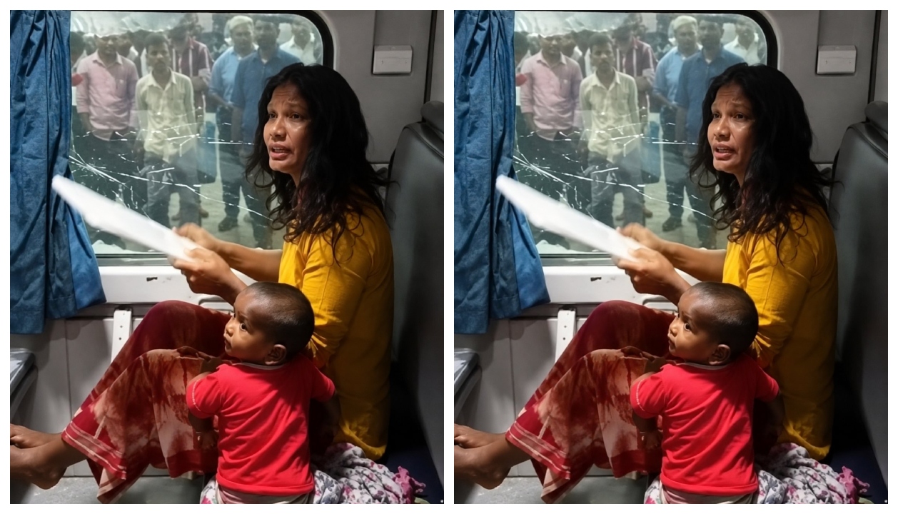 “ரயிலில் நடந்த அதிர்ச்சிச் சம்பவம்!” – திருட்டு போன ஆத்திரத்தில் பொதுச் சொத்தை அடித்து நொறுக்கிய பெண்… வைரலாகும் பகீர் வீடியோ…!!”