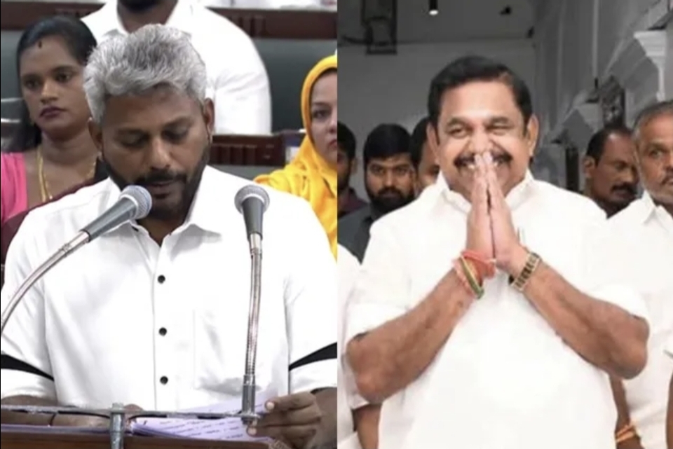 “பழைய திட்டத்துக்குப் புது ஸ்டிக்கர்” தவெக அரசை வெளுத்து வாங்கிய ஈ.பி.எஸ்…. பேரவை வளாகத்தில் அதிரடிப் பேட்டி….!!