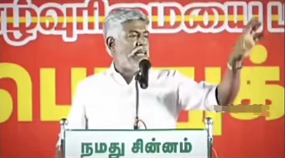 “பனைமரம் படுத்துட்டா பன்னிக்குட்டி தாண்டும்” ஜாதி ரீதியான தாக்குதலா….? அமைச்சர் வன்னியரசை அவதூறாக பேசிய நாம் தமிழர் பிரமுகர்….!!