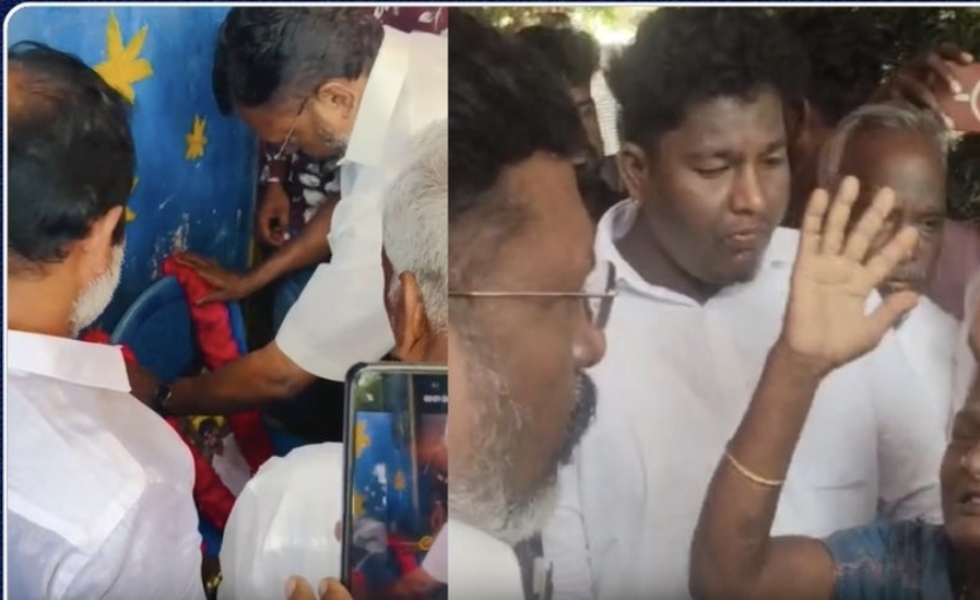 “ஆணவக் கொலையால் பறிபோன உயிர்” பிரவீன் குடும்பத்திற்கு ரூ.1 லட்சம் நிதி வழங்கிய திருமாவளவன்…. எகிறும் ஆதரவு….!!