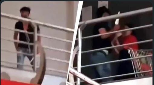 “பட்ட பகலில் மாலில் வெடித்த பயங்கரம்”… மல்லுக்கட்டிய வாலிபர் இளம்பெண்… தெரிஞ்சவங்களா இருந்தாலும் அதுக்குன்னு இப்படியா..? அதிர்ச்சி காணொளி.!