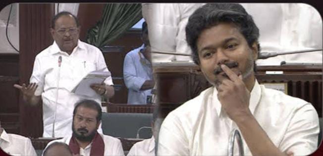 “சின்ன பிள்ளைங்க குறுக்கே வந்துட்டாங்க!” – ரகுபதி பேச்சால் சட்டப்பேரவையில் சிரிப்பை அடக்க முடியாமல் புன்னகைத்த முதல்வர் விஜய்…!!!
