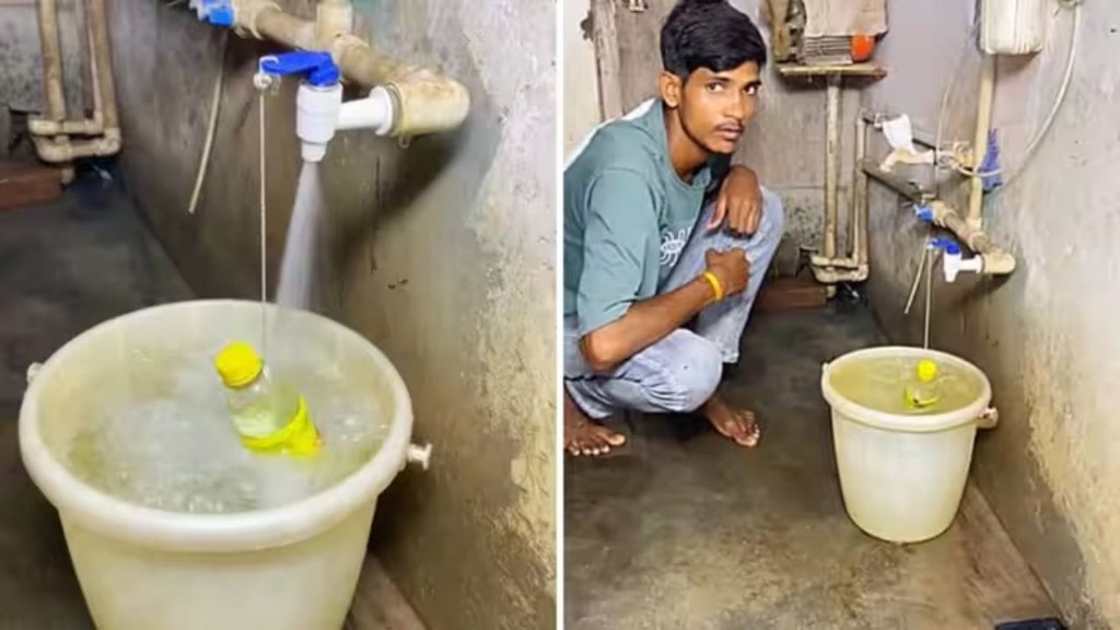 இனி ஒரு வாளி நிறைய தண்ணீர் நிரம்ப வரைக்கும் வெயிட் பண்ண வேண்டாம்…! “வீட்டிலேயே ஆட்டோமேட்டிக் பைப் ரெடி”… வாலிபரின் அசத்தலான டெக்னிக்கல் கண்டுபிடிப்பு… பாராட்டும் நெட்டிசன்ஸ்..!