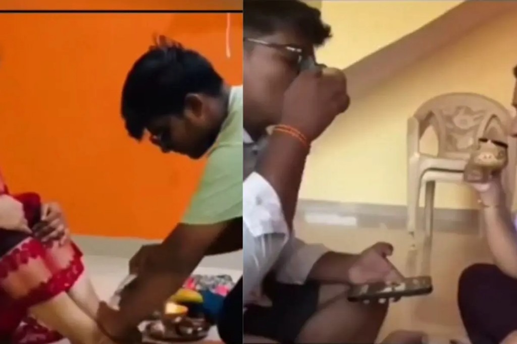 அம்மா கூட ஜாலியா டீ குடிச்சிட்டு.. கால்களை கழுவி ஆசீர்வாதம் வாங்கிய மகன்… ஆனா ஒத்த ஐபோனுக்காக இப்படி மொத்த குடும்பமும் போயிடுச்சே.. அடுத்தடுத்து வெளியாகும் உருக்குலைக்க வைக்கும் வீடியோக்கள்…!
