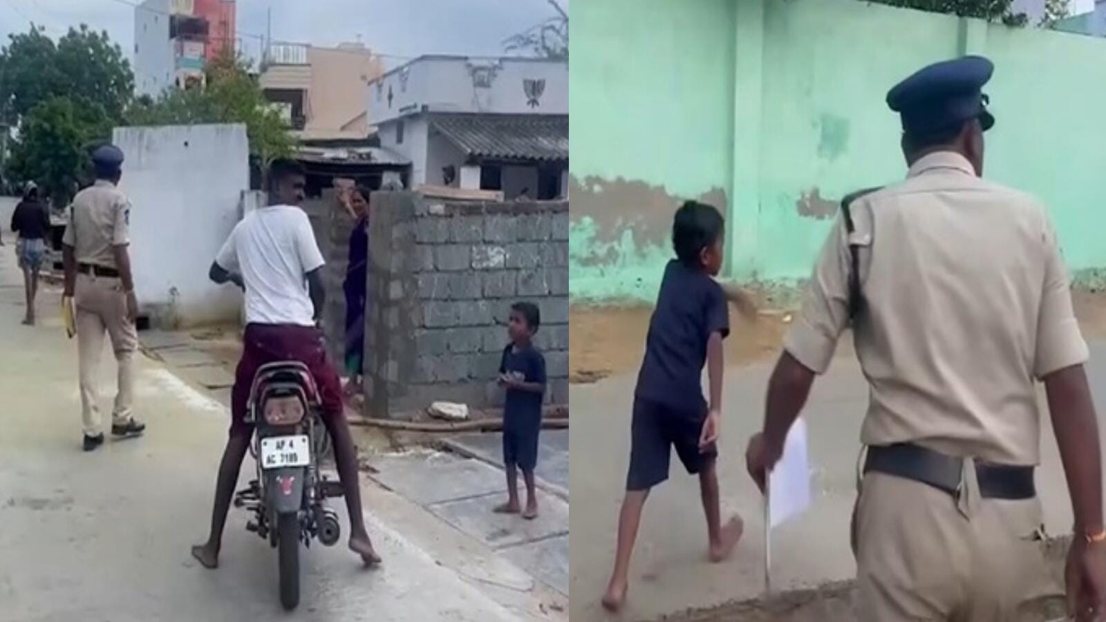 போலீஸ் மாமா என் கூட வாங்க.! உங்கள பார்த்ததும் எங்க அப்பா பைக் ஒளிச்சு வச்சுட்டாரு… கூட்டிட்டு போய் காட்டிக் கொடுத்த 6 வயது மகன்… இந்த பயத்தில் எம்புட்டு நேர்மை.. கலக்கல் வீடியோ..!