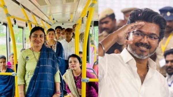 Breaking: தமிழகப் பெண்களுக்கு அடுத்தடுத்து ஜாக்பாட் அறிவிப்புகள்… அக்.2 முதல் தமிழகம் முழுவதும் இனி அனைத்து பேருந்துகளிலும் இலவச பயணம்… முதல்வர் விஜய் அறிவிப்பு…!!!