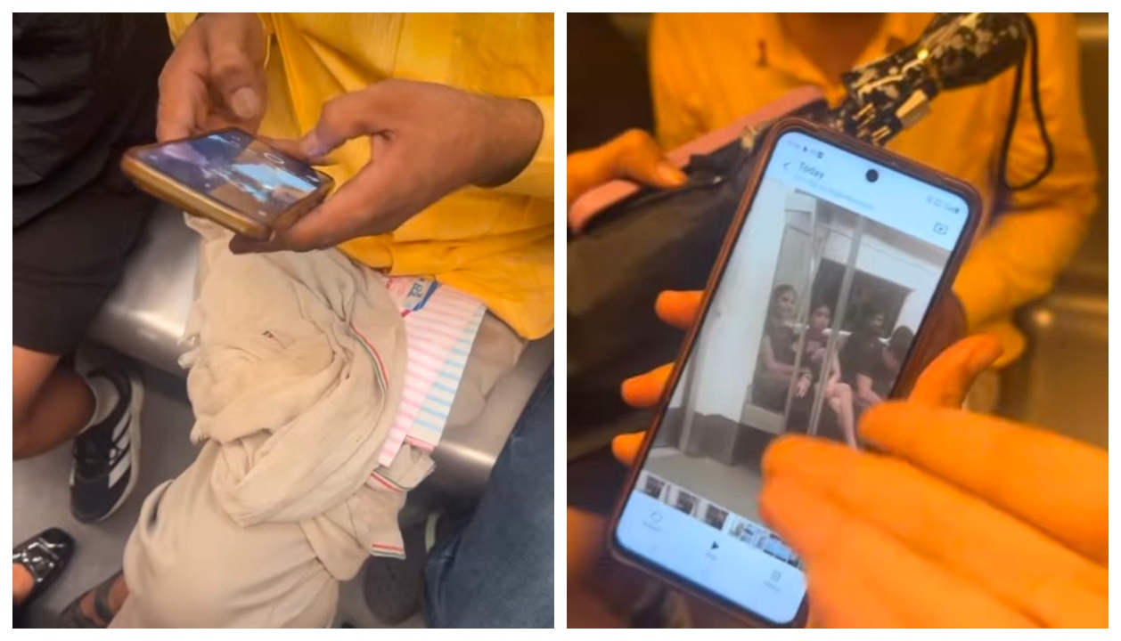 “இப்படிப்பட்ட டிரஸ் போட்டா போட்டோ எடுப்பாங்களா?” – மெட்ரோவில் ரகசியமாகப் படம் பிடித்தவனை கையும் களவுமாகப் பிடித்த பெண்களின் அதிரடி..!!”