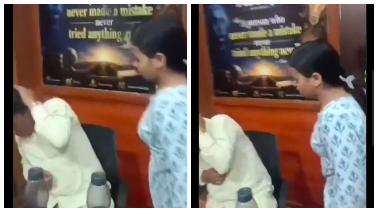 “உனக்கு இது தேவை தாண்டா….!  கோச்சிங் சென்டரில் மாணவிக்கு பாலியல் தொல்லை…. காமவெறி பிடித்த ஆசிரியரை செருப்பால் வெளுத்து வாங்கிய மாணவி…. வைரல் வீடியோ….!!!