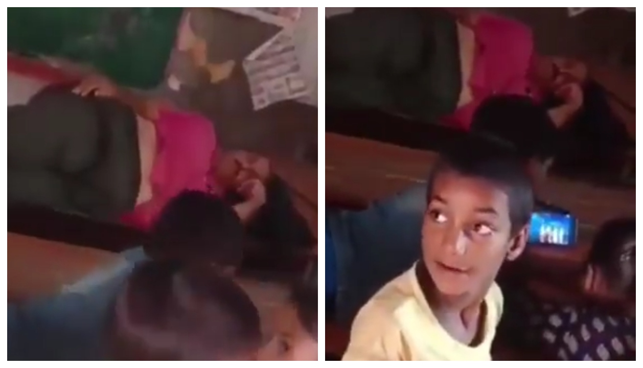 “ஆசிரியர் குறட்டை… மாணவர்கள் செல்போன் வேட்டை!” அரசுப் பள்ளியின் மானத்தை வாங்கும் அதிர்ச்சி காட்சி.. கண்டுகொள்ளாத கல்வித்துறை அதிகாரிகள்..!!”