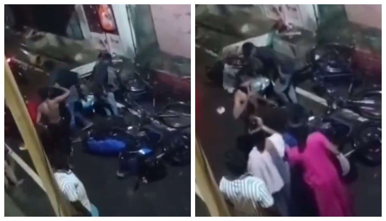“120 ரூபாய் கேக்கிற்காக இவ்வளவு பெரிய வெறியாட்டமா?” கடையை மூடிவிட்டு வீட்டிற்குள் ஓடிய கடைக்காரர்… வாகனங்களை அடித்து நறுக்கிய மர்ம கும்பலின் அதிர்ச்சி சிசிடிவி காட்சிகள்…!!”