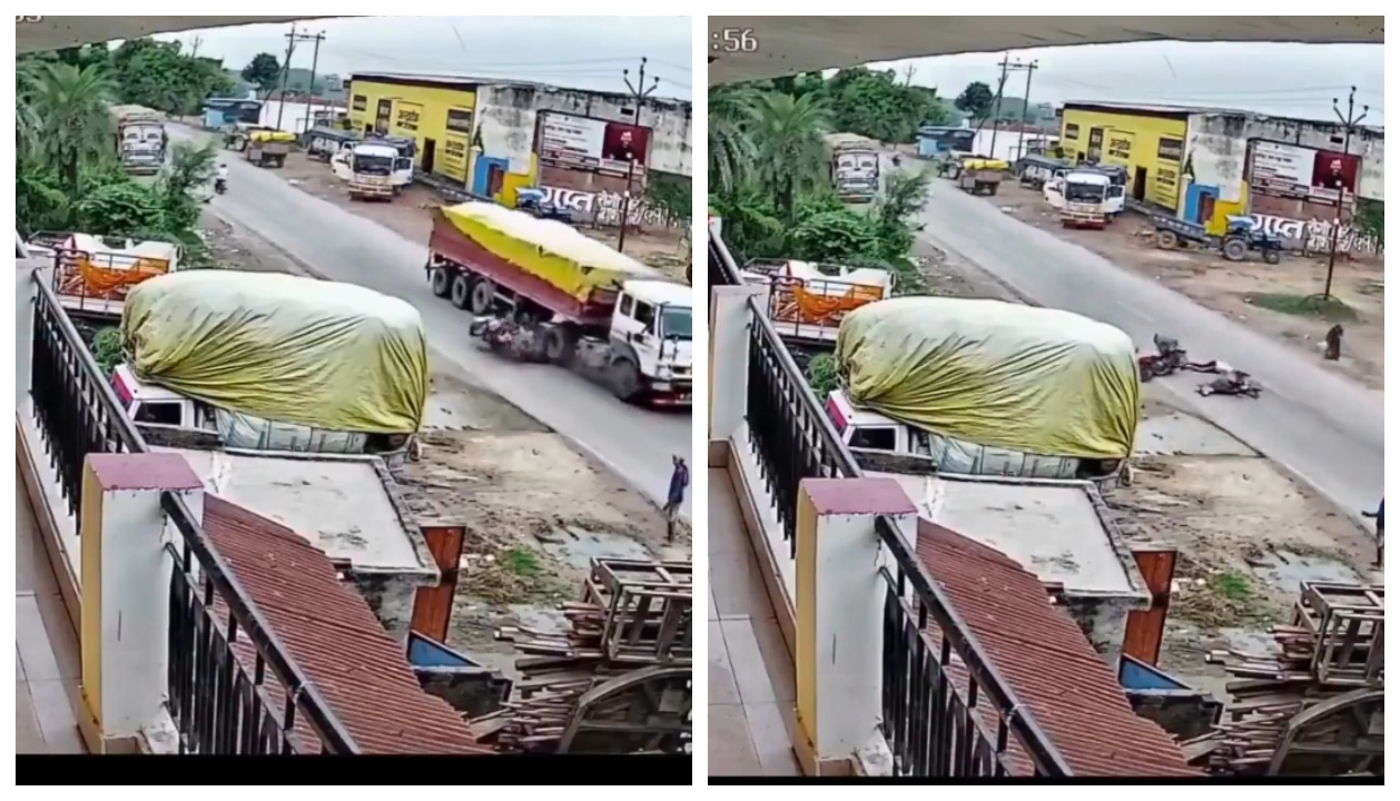 “திடீர்னு குறுக்கே பாய்ந்த காட்டுப் பசு… பைக் மோதியதும் சாலையில் தூக்கி வீசப்பட்ட வாலிபர்!” கண் இமைக்கும் நேரத்தில் நடந்த கோர விபத்து.. ஷாக்கிங் வீடியோ..!!”