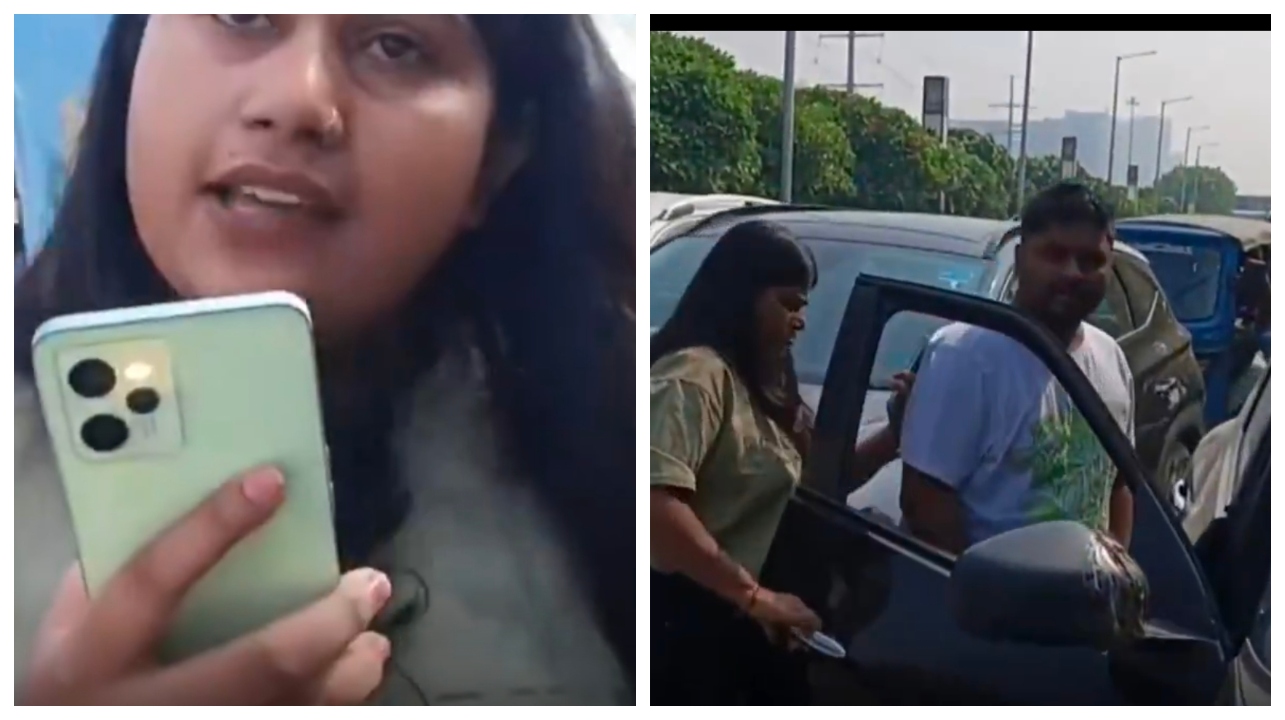 “உனக்கு எவ்வளவு திமிருடா ….!” காரில் இருந்து வீசப்பட்ட சிகரெட்…. தவறைத் தட்டிக் கேட்ட பைக் ஓட்டி…. மன்னிப்பு கேட்காமல் தகாத வார்த்தை…. சாலையில் வெடித்த பயங்கர வாக்குவாதம்….!!!