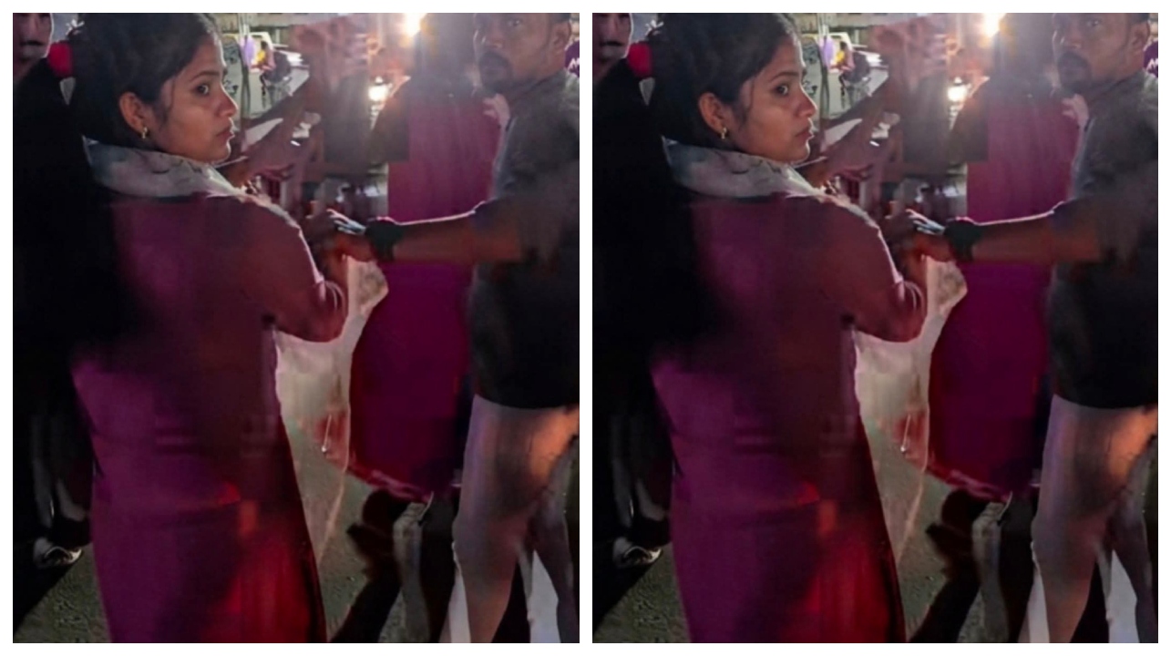 “யாரு டி இவன்! நைட்டு ஷிப்ட் போன புருஷன் திடீர்னு வந்தப்போ பார்த்த காட்சி….!” ரோட்டோரக் கடையில வச்சு வெடித்த அடிதடி…. கேமராவில் சிக்கிய பரபரப்பு வீடியோ….!!!