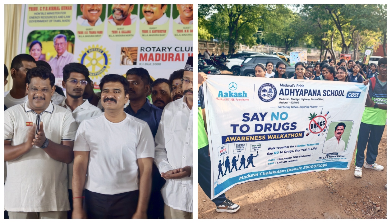 “போதை இல்லா தமிழ்நாடு உருவாக்குவோம்!” மதுரை காந்தி மியூசியத்தில் நடைபெற்ற அதிரடி விழிப்புணர்வு நடைபயணம்…!!”