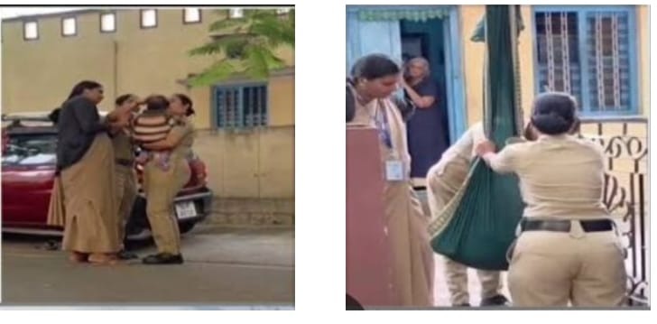 நான் போலீஸ் தேர்வு  எழுதணும்..! கரெக்டா அந்த நேரத்தில் மூச்சு விடாமல் அழுத 8 மாத குழந்தை… பரிதவித்துப் போன தாய்… தக்க நேரத்தில் ஓடோடி வந்த பெண் போலீசார்… பரீட்சை முடியும் வரை தொட்டில் ஆட்டி.. நெகிழ்ச்சி வீடியோ..!!