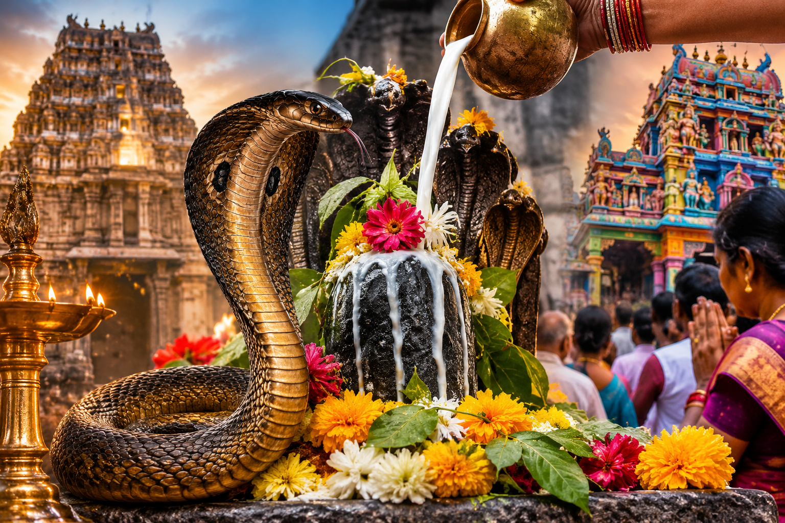 நாகினி சீரியல் மாதிரி இருக்கு.. வருடத்தில் ஒருநாள் மட்டும் திறக்கும் கோயில்…! நாக பஞ்சமி அன்று இங்கு என்ன நடக்கும் தெரியுமா…?