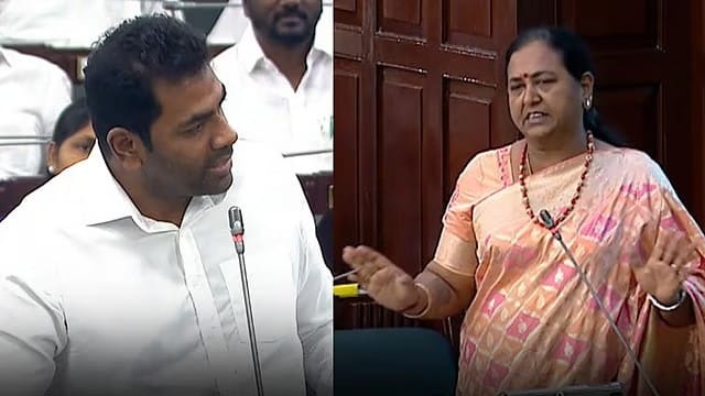 இன்னைக்கு அமைச்சர் ஆதவ் அர்ஜுனா இல்ல.. ஒன்றரை மணிக்கெல்லாம் முடிஞ்சிடும்னு நினைச்சேன்… ஆனா இன்னும் அவை நீண்டு கொண்டே போகுது… சிரித்தபடியே சீண்டிய பிரேமலதா விஜயகாந்த்..!