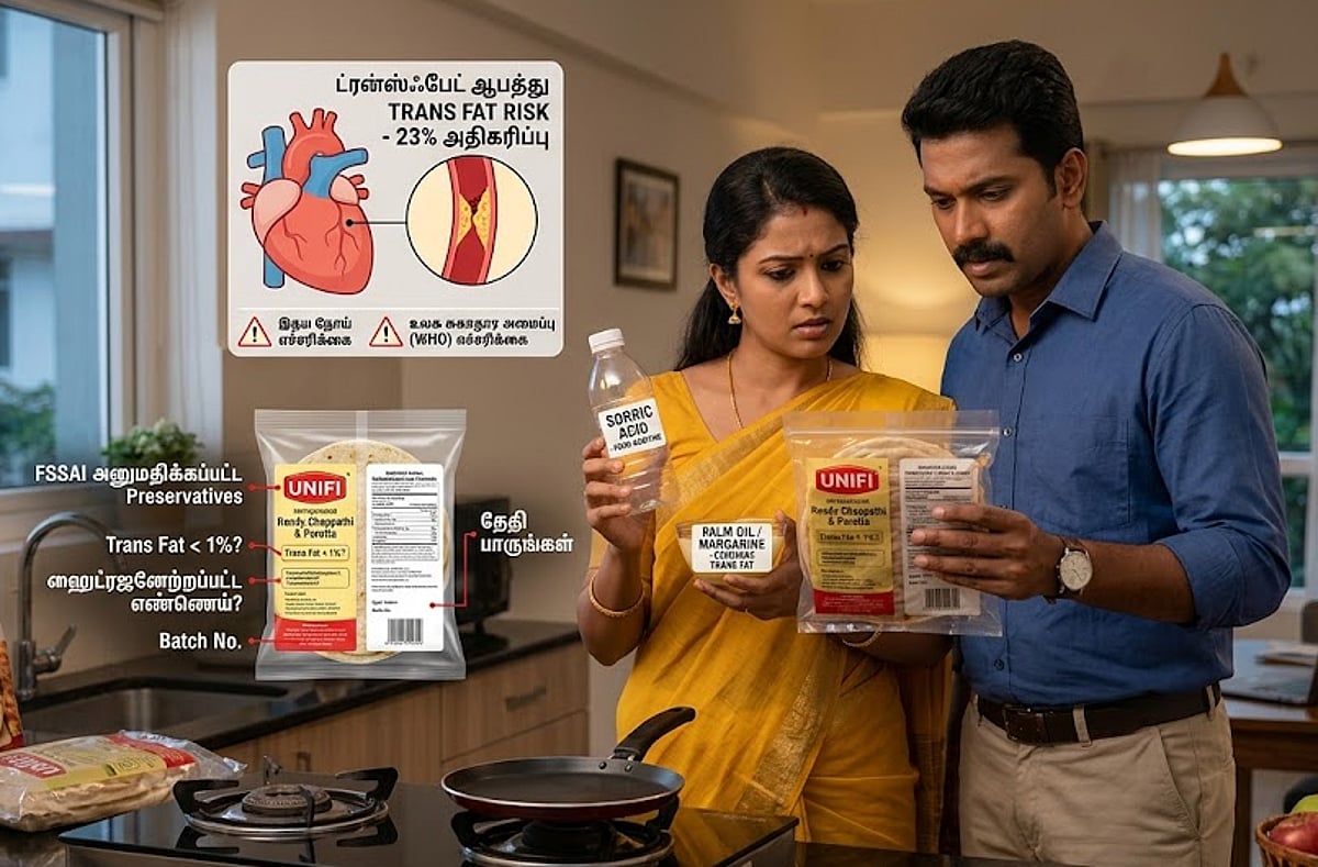 திடுக்கிடும் தகவல்! “ரெடிமேட் சப்பாத்தி சாப்பிட்டா மாரடைப்பு வருமா….?” WHO கொடுத்த அதிர்ச்சி எச்சரிக்கை…. பாக்கெட்டுக்கு பின்னால இருக்குற ஆபத்து….!!!