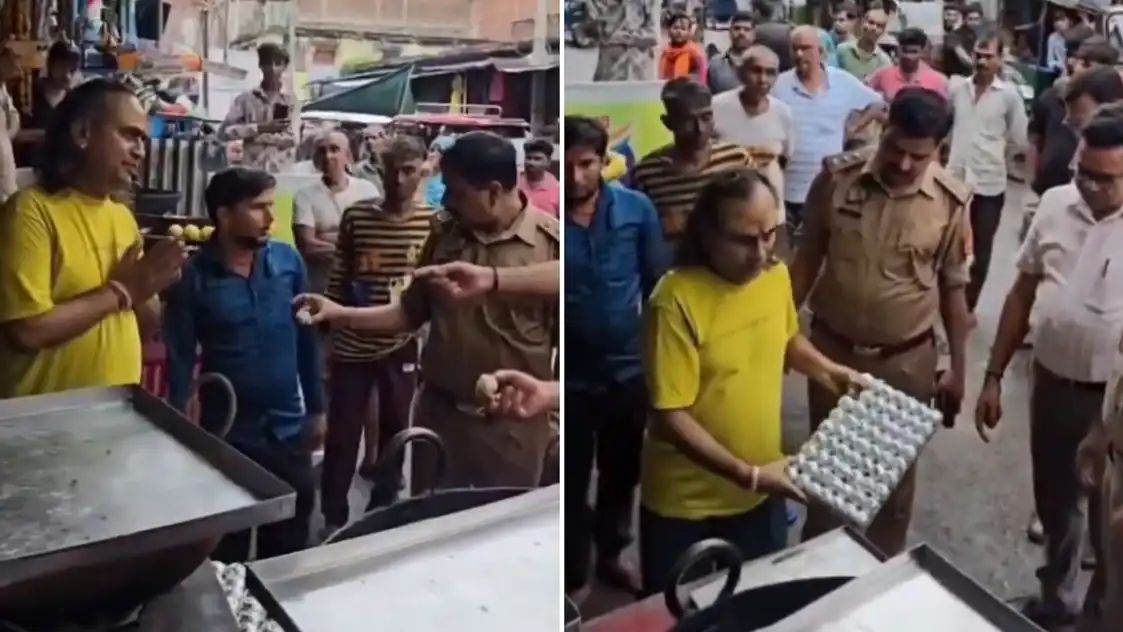 “சொந்தக் கடை ஸ்வீட்டைக் கொடுத்த அதிகாரி….!”  இதை நாங்க தின்னா செத்துடுவோம்…. அலறி அடிச்சு ஓடிய முதலாளி…. அம்பலமான அதிர்ச்சி பின்னணி…. வைரல் வீடியோ…..!!