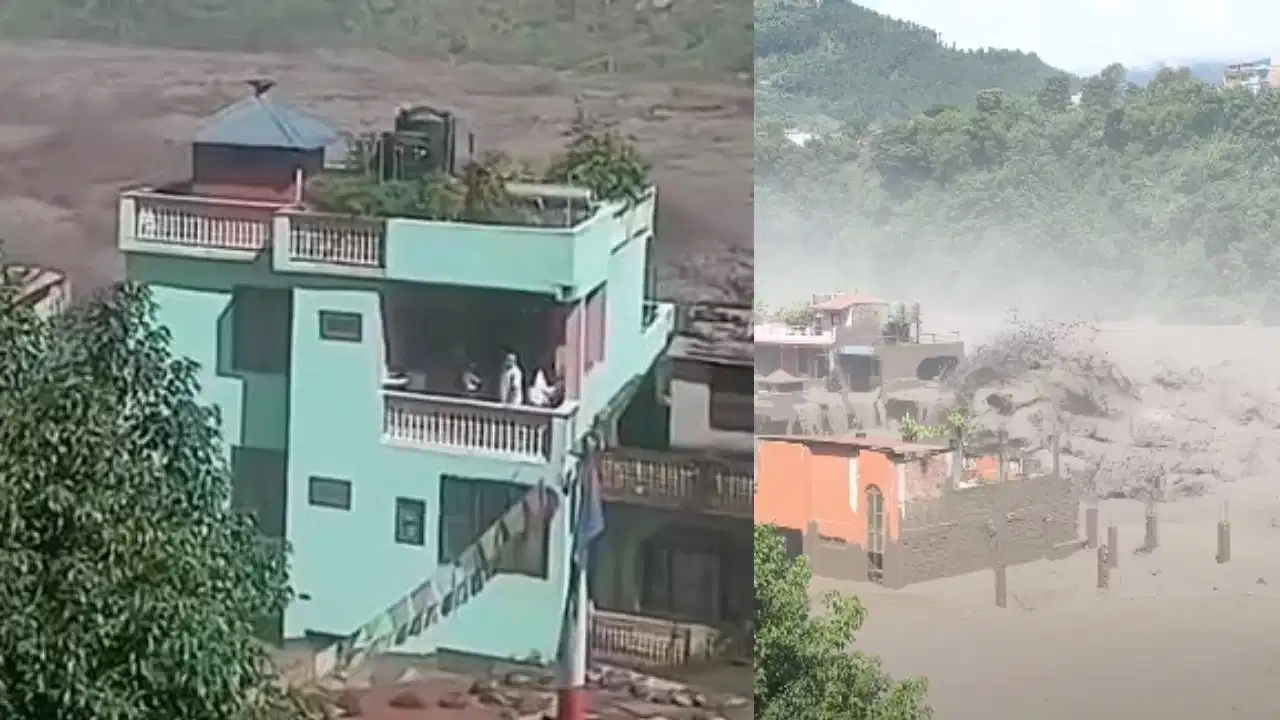 திகிலூட்டும் வீடியோ…! கண்முன்னே உயிரைக் காக்க பதறி அடித்துக் கொண்டு ஓடிய உயிர்கள்… நேபாள நாட்டை புரட்டி போட்ட வெள்ளத்தில் வெளியான புதிய பரபரப்பு வீடியோ…!!