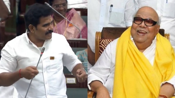 “கலைஞர் பெயர் போடவே ஜல்லிக்கட்டு மைதானம்” – அமைச்சர் நிர்மல்குமார் அதிரடி குற்றச்சாட்டு…. மதுரையில் பரபரப்பு….!!