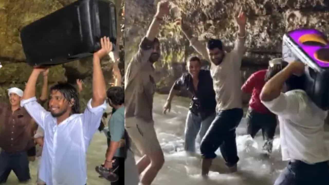 “ஜாலி பண்ணுறோம்னு சொல்லி இப்படியா பண்ணுவீங்க….?” அமைதியா இருந்த இடத்தையே அதிர வச்ச பசங்களோட ஆட்டம்…. செம கடுப்பான சுற்றுலா பயணிகள்…. வைரல் வீடியோ….!!