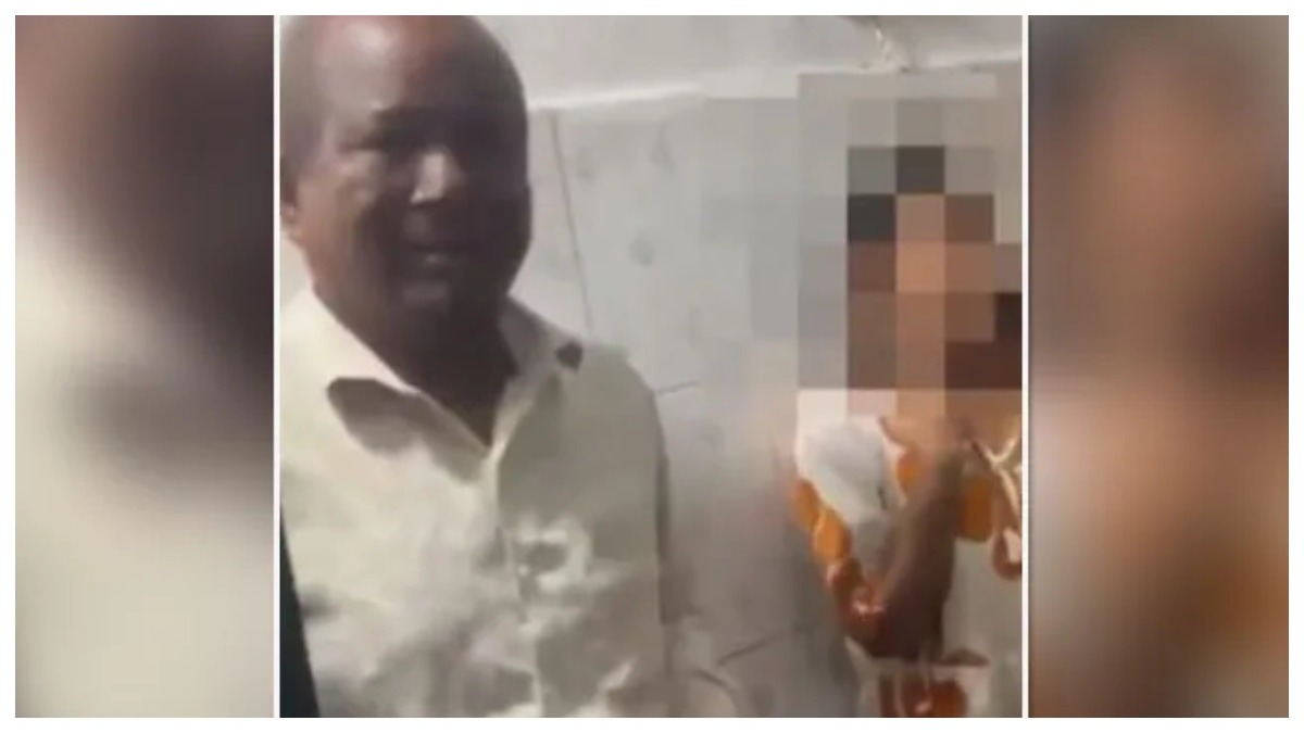 புனிதமான கோவில் கருவறைக்குள் செய்த அசிங்கம்…! “சிறுமியிடம் அம்மன் சன்னிதியில் வைத்து அத்து மீறிய பூசாரி”… வைரலாகும் பரபரப்பு வீடியோ..!