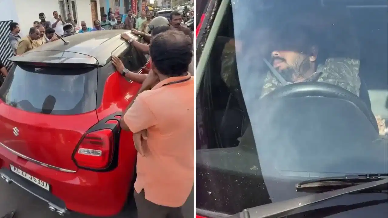 அடக்கொடுமையே..! தூங்குறதுக்கு வேற இடமே கிடைக்கலையா..? நடு ரோட்டில் காரை நிறுத்திட்டு அசந்து தூங்கிய நபர்… அவரை எழுப்புறதுக்குள்ள போராட்டமா போச்சு… வியப்பூட்டும் காணொளி..!