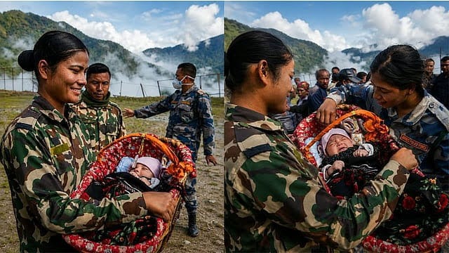ஒன்றரை வயது தான் ஆகுது..! “வெள்ளத்தில் சிக்கி தண்ணீரிலும் சகதியிலும் பரிதவித்துப் போன ஒன்றரை வயது பச்சிளம் குழந்தை”… போராடி மீட்டு தாலாட்டிய ராணுவத்தினர்… கலங்க வைக்கும் வீடியோ..!