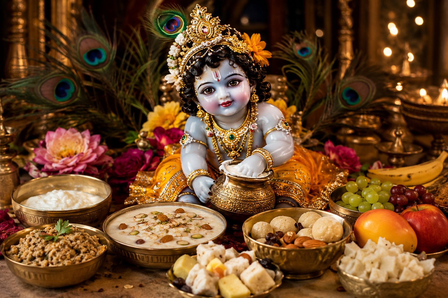 கிருஷ்ண ஜெயந்தி பூஜை என்றால் இந்த படையல்கள் முக்கியம்…! லட்டு கோபாலுக்கு பிடித்ததாக பக்தர்கள் நம்பும் 5 உணவுகள் வீட்டிலேயே எளிதாக தயாரித்து படைக்கலாம்…!