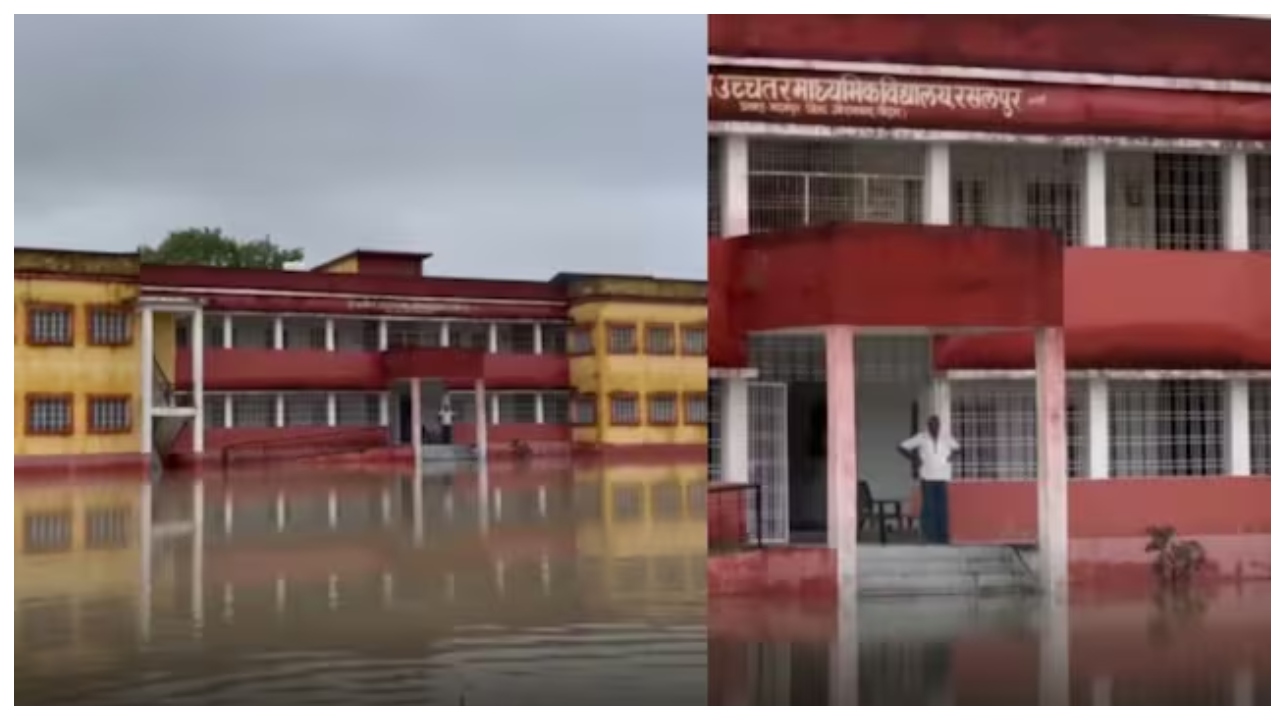 “அய்யோ இம்புட்டு தண்ணி தேங்கி கெடக்கே… இன்னைக்கு பாடம் நடத்தாம வீட்டுக்கு போயிடலாம்னு அவர் நினைக்கவே இல்லைங்க!” இணையவாடிகளைச் சிலிர்க்க வைத்த ஆசிரியரின் அர்ப்பணிப்பு..!!!